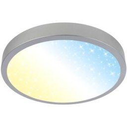 Brilo PLAFONIERA LED RUNA SILVER 22W 2900 lumen DA 2700 A 6500K CON TELECOMANDO Ø 38x5 cm