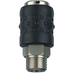 Ani 2 RACCORDI RAPIDI 1/2' M UNIVERSALI PER ARIA COMPRESSA FILETTATI A RUBINETTO