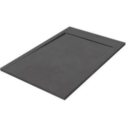 Tecnomat PIATTO DOCCIA SERIE HIGH MARMORESINA SPATOLATO PIOMBO 80x100 H 3 cm PILETTA Ø 90 mm