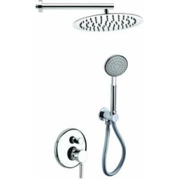 Marvel KIT DOCCIA INCASSO TONDO CROMO MONOCOMANDO DEVIATORE 2 VIE SOFFIONE Ø 200 mm