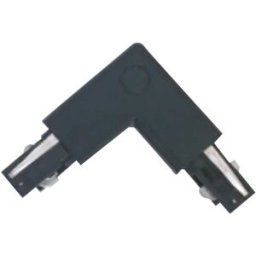 Intec_fan CONNETTORE TRACK SINISTRO A ''L'' PER SISTEMA A BINARIO CON GUIDA TRIFASE COLORE NERO