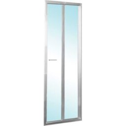 Tecnomat PORTA DOCCIA VITA SOFFIETTO 77-82 H195cm VETRO TEMPERATO TRASPARENTE 6 mm ALLUMINIO LUCIDO