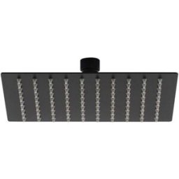 Tecnomat SOFFIONE DOCCIA TECOM QUADRO 25X25 cm M1/2 ACCIAIO INOX FINTURA NERO OPACO