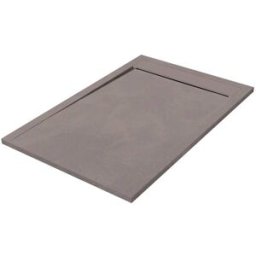 Tecnomat PIATTO DOCCIA SERIE HIGH MARMORESINA SPATOLATO TORTORA 80x140 H 3 cm PILETTA Ø 90 mm