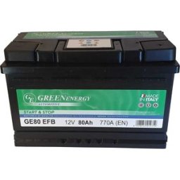 Green Energy BATTERIA AUTO 80 Ah START & STOP EFB SPUNTO 770 A 310x175x190 mm PESO 19,7 kg