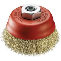 Sit SPAZZOLA A TAZZA 80 mm FILO TRAFILATO D'ACCIAIO ALTA RESISTENZA ATTACCO M14