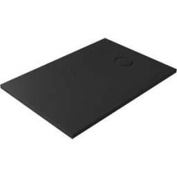 Tecnomat PIATTO DOCCIA SOLID LINE IN MARMORESINA NERO OPACO 70x120 cm H 3 cm PILETTA Ø 90 mm