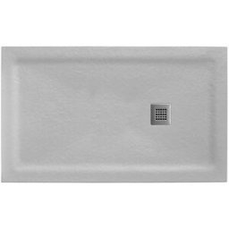 Tecnomat PIATTO DOCCIA NATURE PLUS EFFETTO PIETRA MARMORESINA GRIGIO 80x140cm H 2,7 cm PILETTA Ø 90 mm