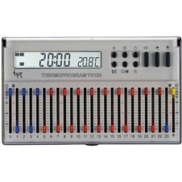 Came Bpt CRONOTERMOSTATO BPT TH/124 GIORNALIERO DIGITALE A CURSORI DA PARETE COLORE BIANCO
