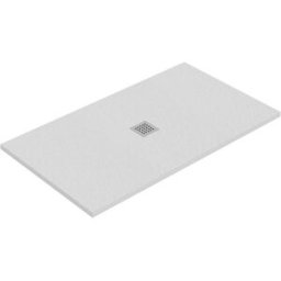 Tecnomat PIATTO DOCCIA TEVERE PIETRA MARMORESINA BIANCO 80x140 cm H 2,2 cm PILETTA Ø90 mm