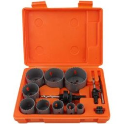 Maxtro SET 9 FRESE A TAZZA Ø19,22,29 ,35,38,44,51,57,64 mm PER PLASTICA ACCIAIO LEGNO