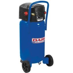 Dari COMPRESSORE VERTICALE 50 l 2 hp PRESSIONE 10 bar ARIA ASPIRATA 222 l/min