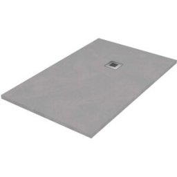 Tecnomat PIATTO DOCCIA ELEGANCE IN MARMORESINA SPATOLATO CEMENTO 70x140 H 2,5 cm PILETTA Ø 90 mm