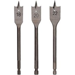 Krino 3 PUNTE PIATTE Ø18-20-22x152 mm PER LEGNO