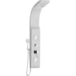 Aquapro COLONNA DOCCIA IDRO ACQUAPRO ONICE IN PVC BIANCO 2 GETTI CON MISCELATORE E DEVIATORE