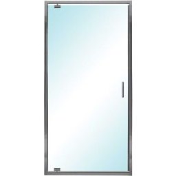 Tecnomat PORTA DOCCIA LASER BATTENTE 97-102 200cm VETRO TEMPERATO TRASPARENTE 8 mm PROFILI ARGENTO LUCIDO