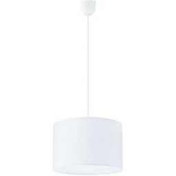 Eglo SOSPENSIONE ROSSANO 1xE27 FINO A 60W POLICARBONATO E TESSUTO BIANCO Ø 290x1380 mm