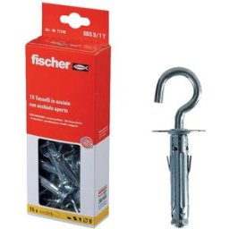 Fischer TASSELLI ACCIAIO SBS 9/1 9x45 mm 15 PEZZI CON OCCHIOLO APERTO