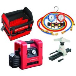 Rothenberger KIT PER VUOTO CON POMPA BISTADIO 42 l/min E GRUPPO MANOMETRICO 4 VIE R410a/R32