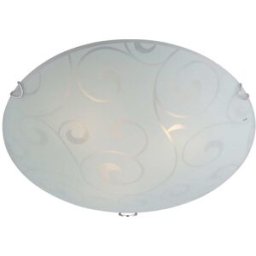 Globo PLAFONIERA BIKE VETRO ARABESCATO 3 x E27 MAX 60W DIMENSIONI Ø 40 cm SPESSORE 9 cm