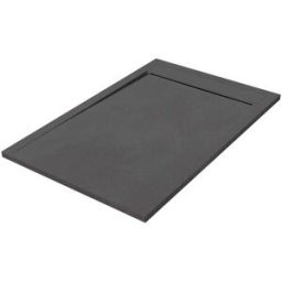Tecnomat PIATTO DOCCIA SERIE HIGH MARMORESINA SPATOLATO PIOMBO 70x100 H 3 cm PILETTA Ø 90 mm