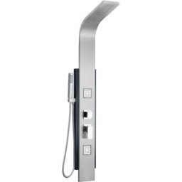 Aquapro COLONNA DOCCIA IDRO ACQUAPRO GILDA IN ACCIAIO INOX E NERO 2GET CON MISCELATORE E DEVIATORE