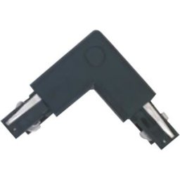 Intec_fan CONNETTORE TRACK DESTRO A ''L'' PER SISTEMA A BINARIO CON GUIDA TRIFASE COLORE NERO