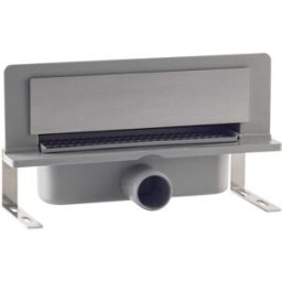 Tea CANALINA DOCCIA FILO PARETE L 400 mm SCARICO Ø 50 mm PIASTRA IN ACCIAIO AISI 316