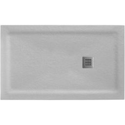 Tecnomat PIATTO DOCCIA NATURE PLUS EFFETTO PIETRA MARMORESINA GRIGIO 80x120cm H 2,5 cm PILETTA Ø 90 mm