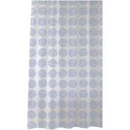 Tecnomat TENDA DOCCIA CERCHI BIANCA E AZZURRA IN POLIESTERE 180x200 cm (LxH)