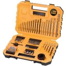 DeWalt SET 100 PEZZI PER FERRO MURO LEGNO E INSERTI