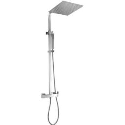 Essebagno COLONNA DOCCIA ARTUS 1 GETTO CROMO SOFFIONE INOX 30x30cm CON MISCELATORE MECCANICO