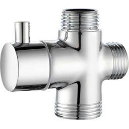 Aquapro DEVIATORE DI FLUSSO 1/2'' x 3/4'' PER COLONNE DOCCIA IN OTTONE CROMO