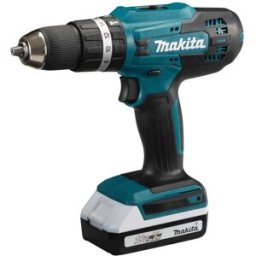 Makita TRAPANO BATTENTE 18 V HP488D008 2 BATTERIE LITIO 2 Ah SET 70 ACCESSORI IN VALIGETTA
