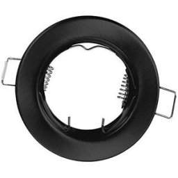 Intec_fan GHIERA A INCASSO REFLEX TONDA COLORE NERO FISSA PER LAMPADINE GU10 O MR16 Ø 100 mm