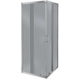 Tecnomat BOX DOCCIA BIONAZ QUADRATO (68-80)x (68-80) H190cm PROFILI CROMO TEMPERATO FUME' 5 mm