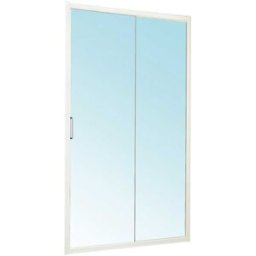 Tecnomat PORTA DOCCIA VITA SCORREVOLE 118-123H195 VETRO TEMPERATO TRASPARENTE 6mm PROFILI ARGENTO LUCIDO