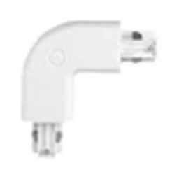 Intec_fan CONNETTORE TRACK SINISTRO A ''L'' PER SISTEMA A BINARIO CON GUIDA TRIFASE COLORE BIANCO