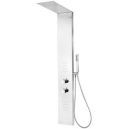 Aquapro COLONNA DOCCIA IDRO ACQUAPRO FENIS IN ACCIAIO 1 GETTO MISCELATORE TERMOSTATICO E DEVIATORE