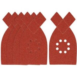 Stanley 5 FOGLI ABRASIVI GRANA 60 A PUNTA ATTACCO A STRAPPO PER MULTILEVIGATRICE