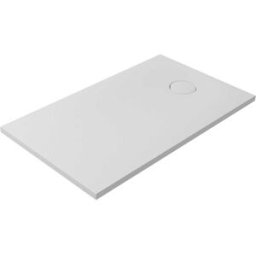 Tecnomat PIATTO DOCCIA SOLID LINE IN MARMORESINA BIANCO OPACO 80x140 cm H 3 cm PILETTA Ø 90 mm