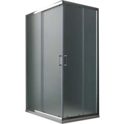 Tecnomat BOX DOCCIA GATE RETTANGOLARE 80x120 H185 cm PROFILI CROMO VETRO SATINATO 6 mm