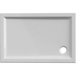 Tecnomat PIATTO DOCCIA SERIE MIAMI IN ACRILICO BIANCO 72x110 H 6 cm PILETTA Ø 90 mm