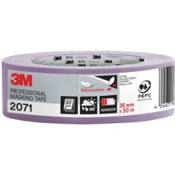 3M NASTRO MASCHERATURA 2071 36mm x 50m VIOLA CARTA WASHI PER SUPERFICI DELICATE