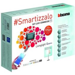 BTicino KIT LIVING LIGHT SMART NERO CON GATEWAY COMANDO ENTRA-ESCI E 3 DEVIATORI