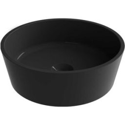 Tecnomat LAVABO APPOGGIO VANCOUVER MINERALMARMO NERO OPACO TONDO 38x12,4 cm (ØxH)