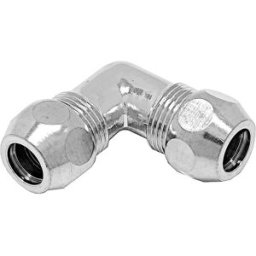 Albertoni RACCORDO BICONO OTTONE CROMATO CURVA Ø 10x10 mm
