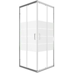 Tecnomat BOX DOCCIA MARINA(68,5x69,5)x(88,5x89,5) VETRO TEMPERATO SERIGRAFATO 5 mm PROFILI CROMATI