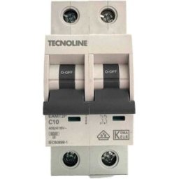 Tecnoline INTERRUTTORE MAGNETOTERMICO 2P 10A 6 KA 2 MODULI