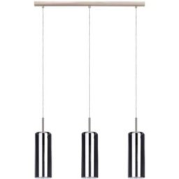 Eglo SOSPENSIONE SELVINO 3xE27 FINO A 15W METALLO E VETRO FUME' Ø 100x710x1100 mm